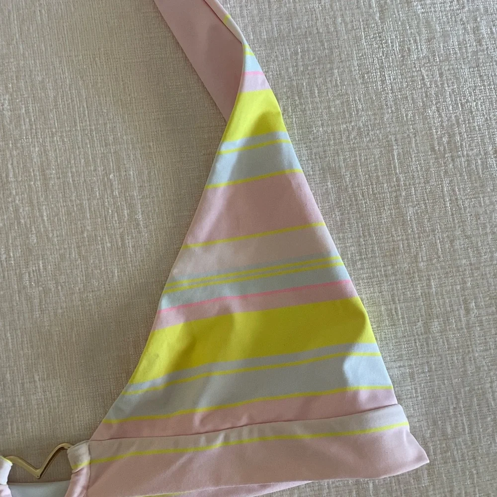 Frankie's Bikinis Striped Bikini Top -Summer Stripe Eden Style Medium Beach